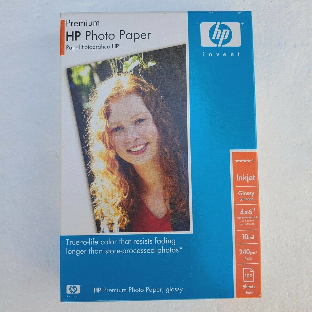 HP Photo Paper for Inkjet Printer 4x6 100 Sheets